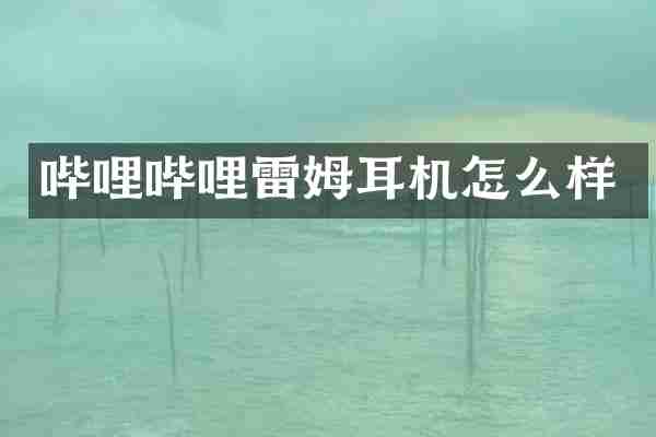 哔哩哔哩雷姆耳机怎么样