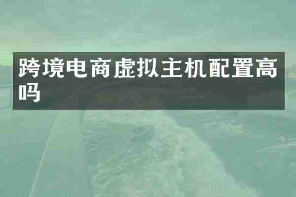 跨境电商虚拟主机配置高吗