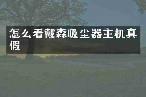 怎么看戴森吸尘器主机真假