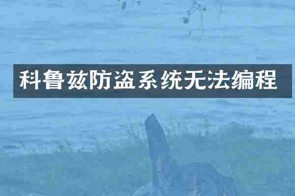 科鲁兹防盗系统无法编程