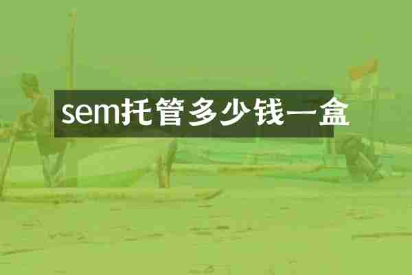 sem托管多少钱一盒