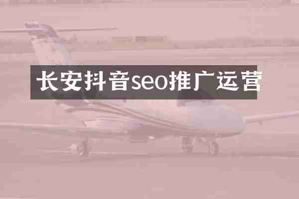 长安抖音seo推广运营