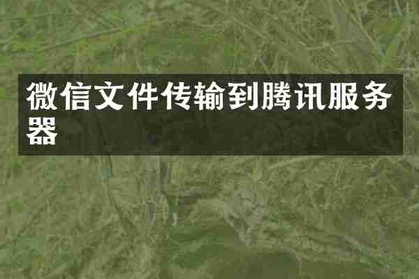 微信文件传输到腾讯服务器