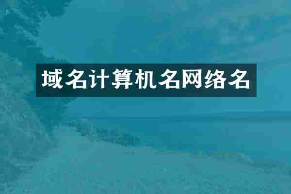 域名计算机名网络名
