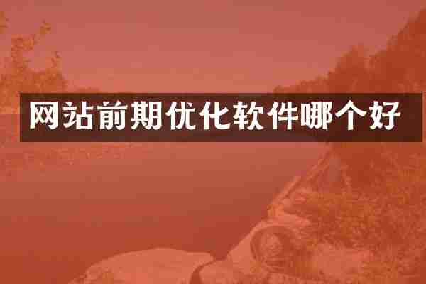 网站前期优化软件哪个好