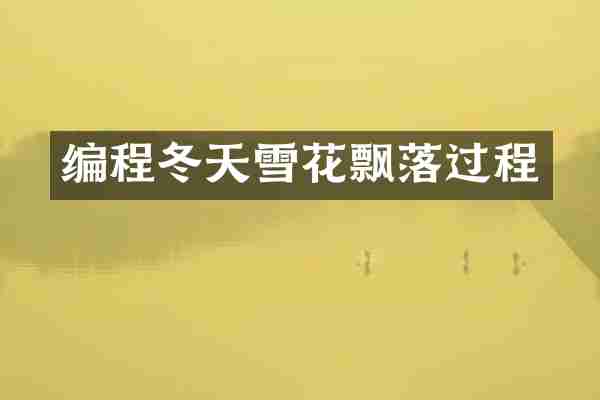 编程冬天雪花飘落过程