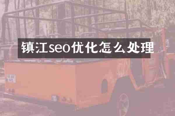 镇江seo优化怎么处理