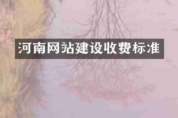 河南网站建设收费标准