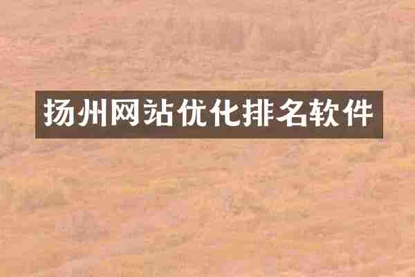 扬州网站优化排名软件