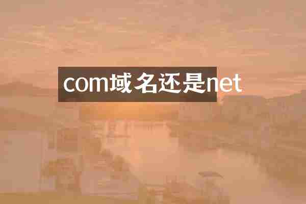 com域名还是net