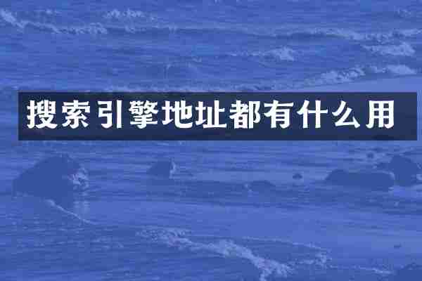 搜索引擎地址都有什么用