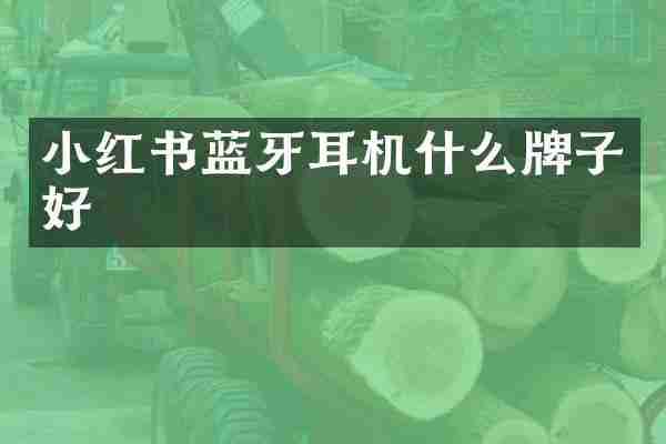 小红书蓝牙耳机什么牌子好