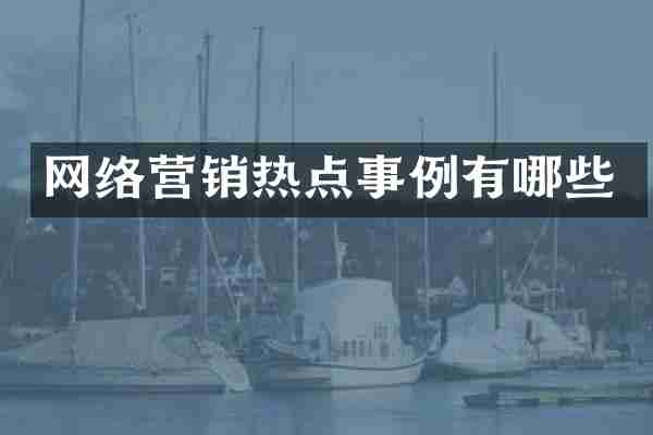 网络营销热点事例有哪些