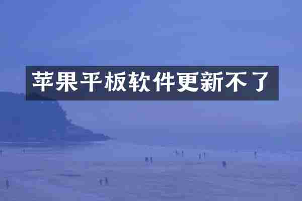 苹果平板软件更新不了