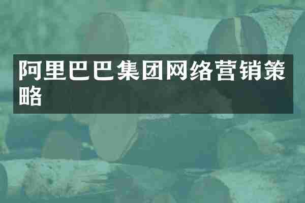 阿里巴巴集团网络营销策略