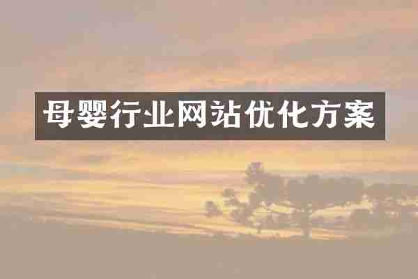 母婴行业网站优化方案