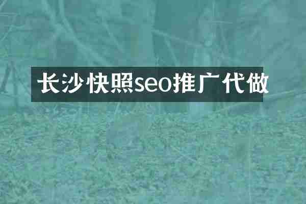 长沙快照seo推广代做