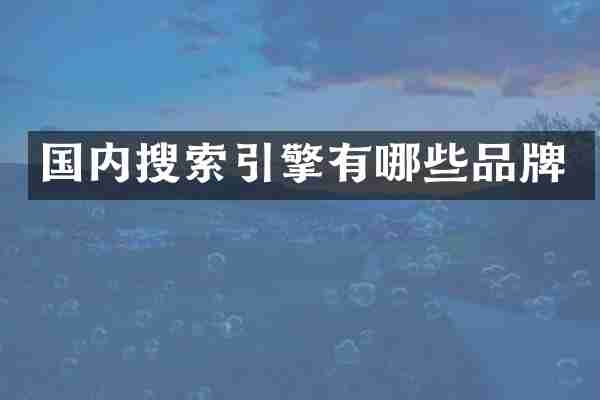 国内搜索引擎有哪些品牌