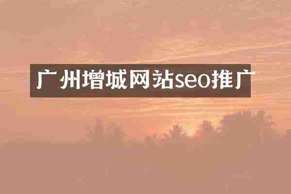 广州增城网站seo推广