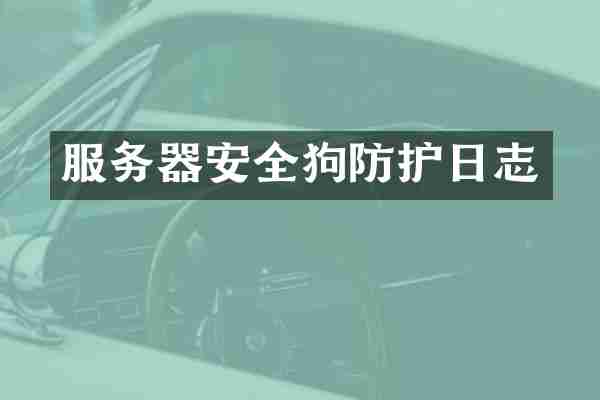 服务器安全狗防护日志