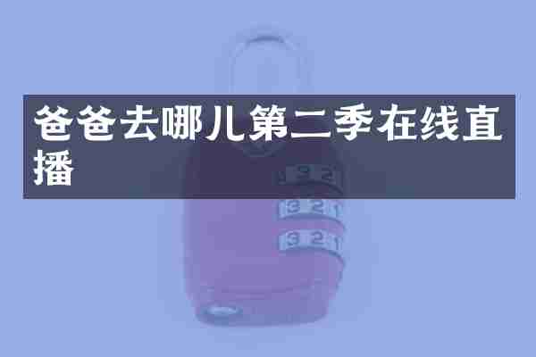 爸爸去哪儿第二季在线直播
