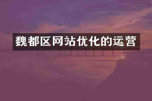 魏都区网站优化的运营