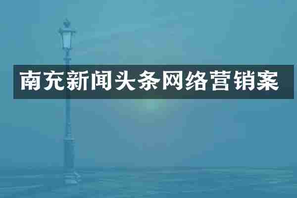 南充新闻头条网络营销案
