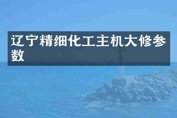 辽宁精细化工主机大修参数