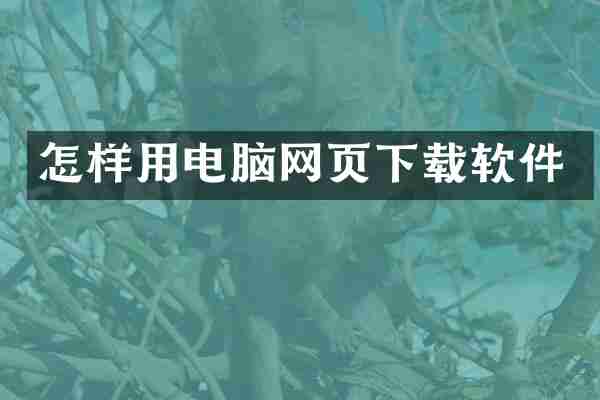怎样用电脑网页下载软件