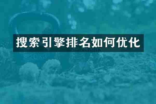 搜索引擎排名如何优化