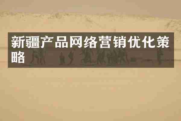 新疆产品网络营销优化策略