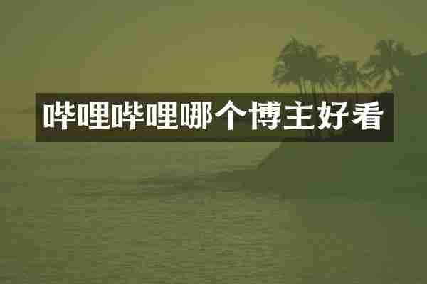 哔哩哔哩哪个博主好看