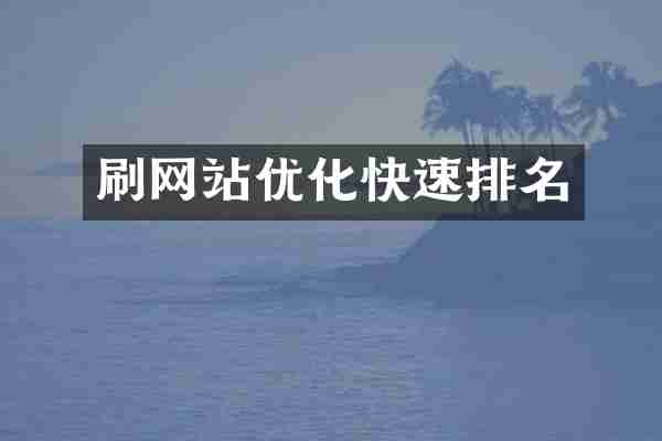 刷网站优化快速排名