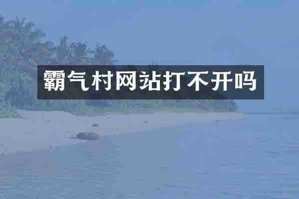 霸气村网站打不开吗