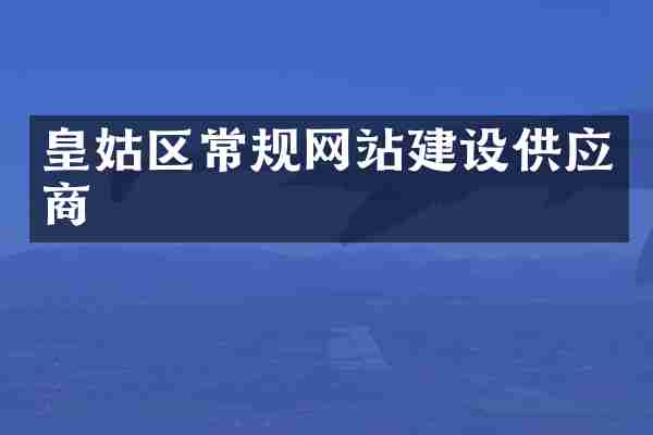 皇姑区常规网站建设供应商
