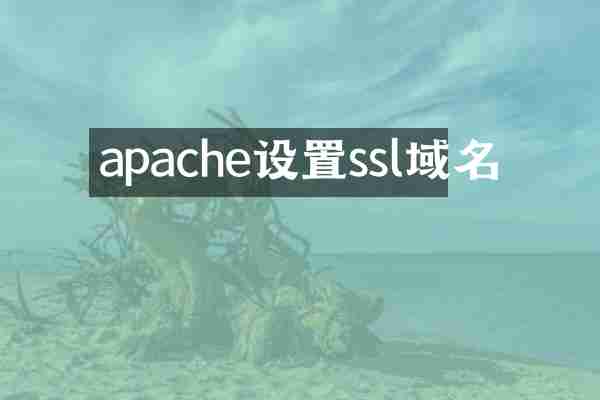 apache设置ssl域名