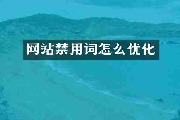网站禁用词怎么优化