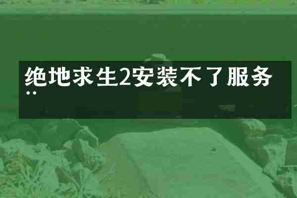 绝地求生2安装不了服务器