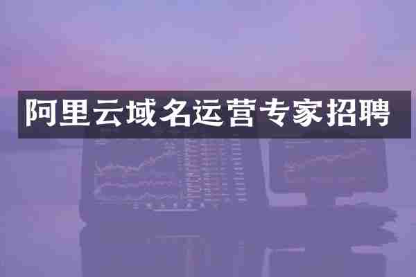 阿里云域名运营专家招聘
