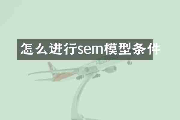 怎么进行sem模型条件