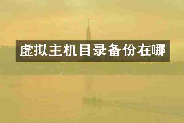 虚拟主机目录备份在哪
