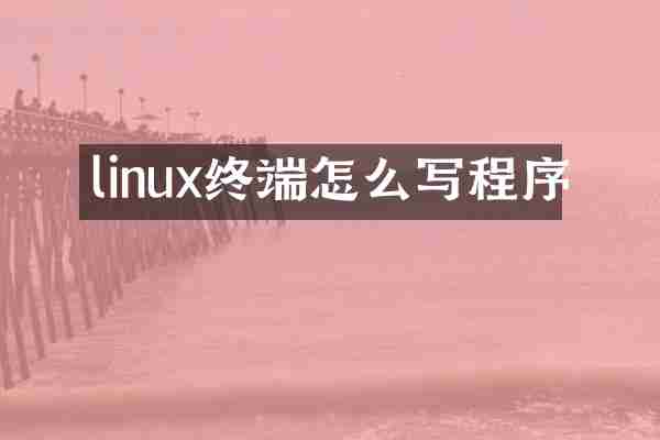 linux终端怎么写程序