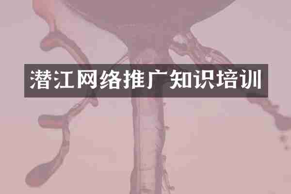 潜江网络推广知识培训