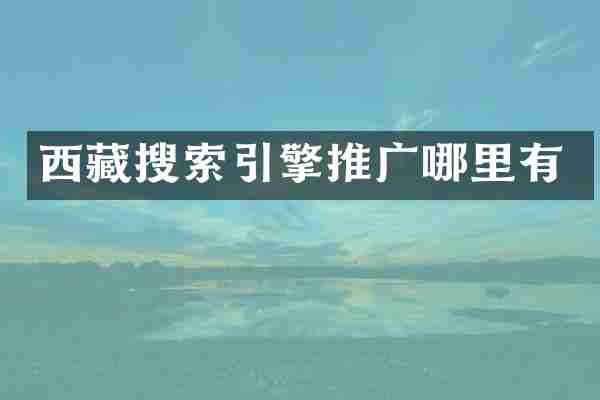 西藏搜索引擎推广哪里有