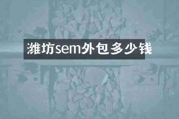 潍坊sem外包多少钱