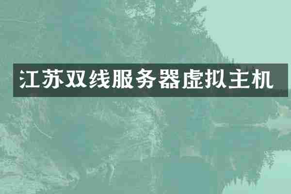 江苏双线服务器虚拟主机