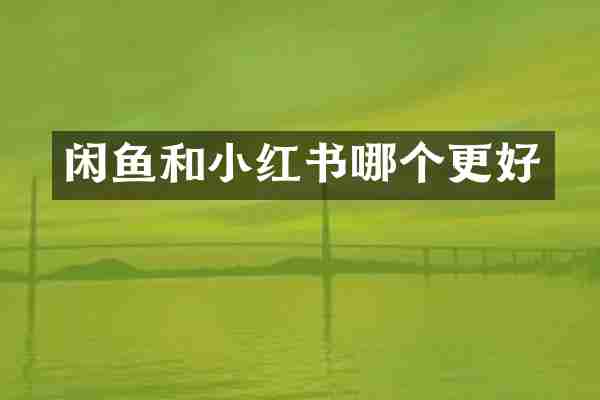 闲鱼和小红书哪个更好