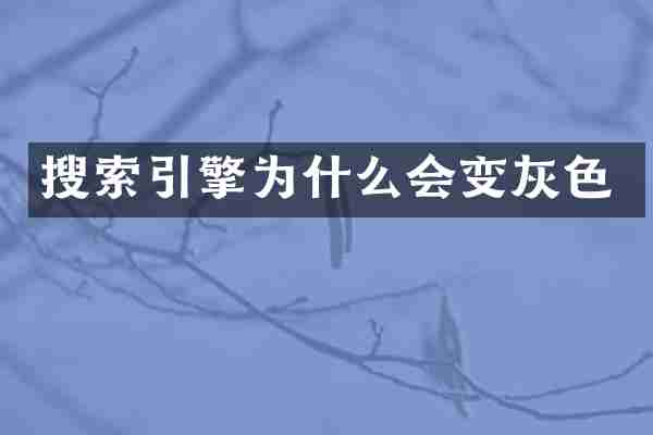 搜索引擎为什么会变灰色