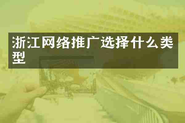 浙江网络推广选择什么类型