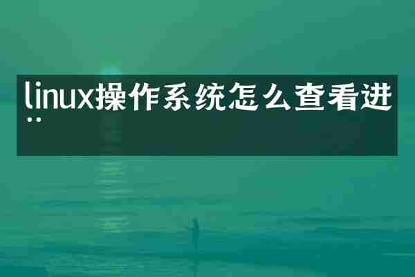 linux操作系统怎么查看进程